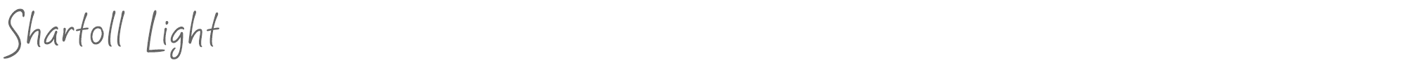 Sample characters Shartoll Light Font